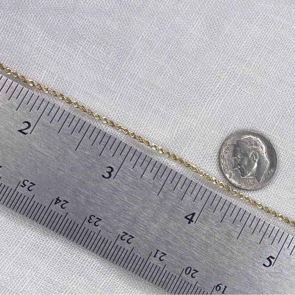 10K Yellow Gold Diamond Cut Rope Bracelet 7” Italy Solid Gold - Picture 5 of 6